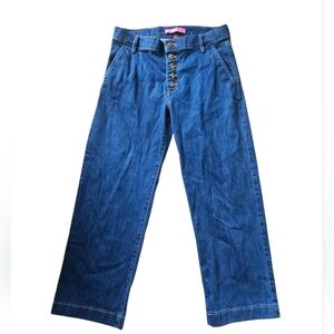 Lily Pulitzer Aileen High Rise Straight Leg Jeans Pineapple Grove Women 6